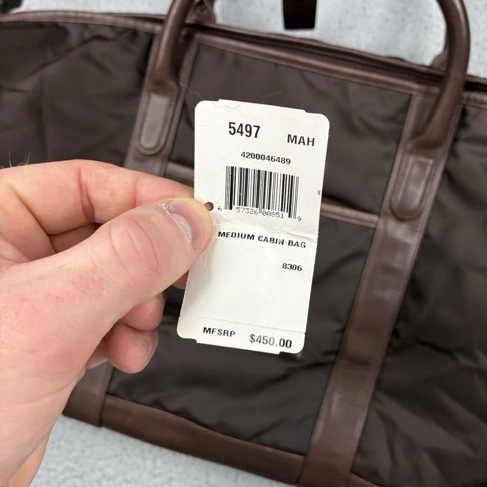 Vintage Coach 5497 Medium Cabin Bag Brown Nylon Leather Weekender Duffle